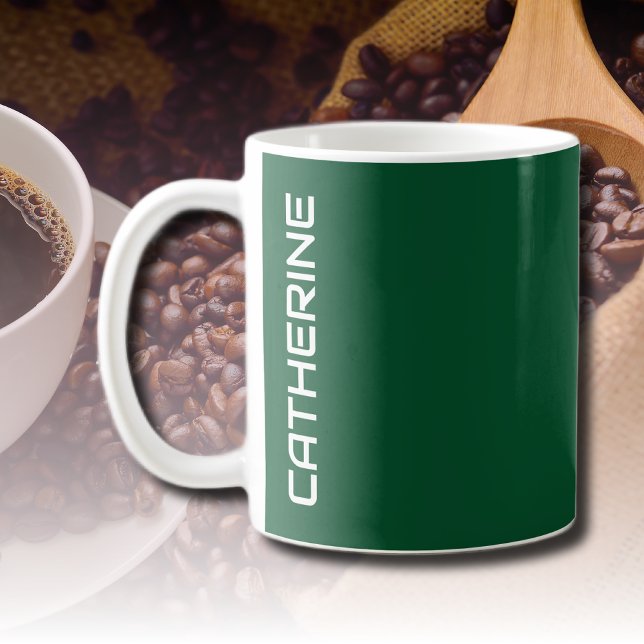 Evergreen Solid Colour Personalised  Coffee Mug (Creator Uploaded)