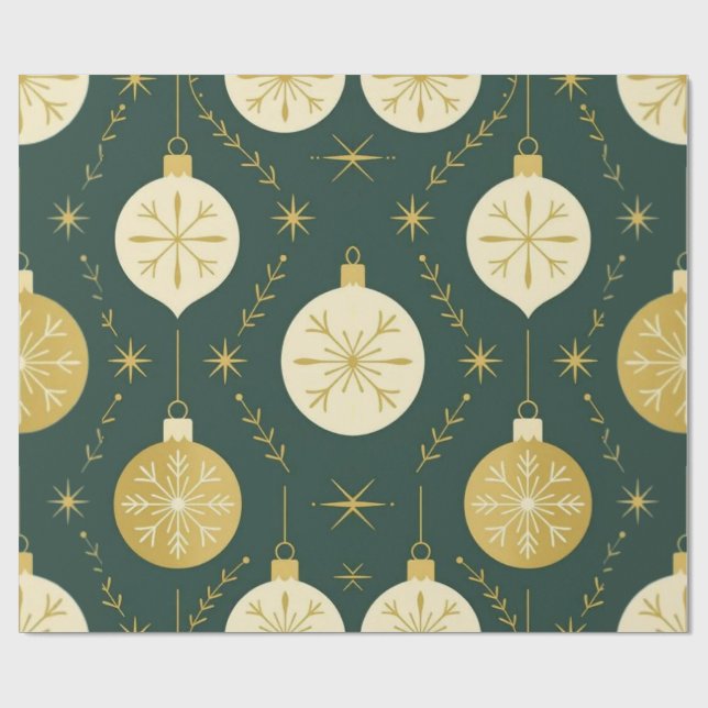 Evergreen Sparkles Wrapping Paper (Flat)