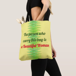 Evergreen Spirals in Yellow and Green Tote Bag
