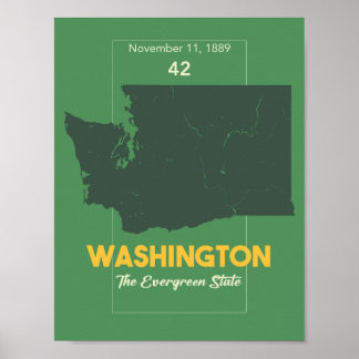 Evergreen State, Washington State  Poster