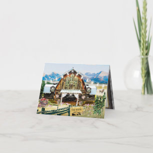 Evergreen Summer Barn Thank you Card 4"x5"