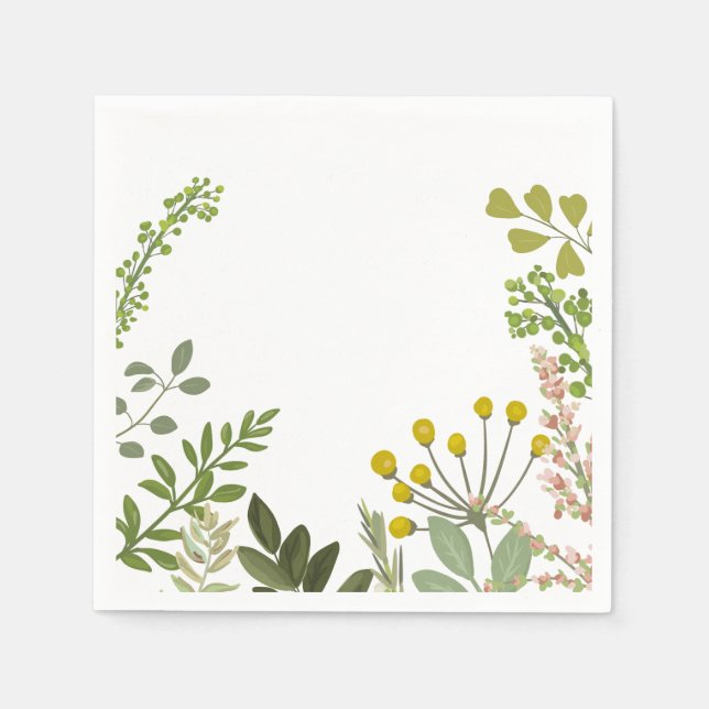 Evergreen Summer Garden Party  Napkin (Front)