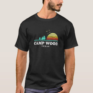 Evergreen Sunset Camp Wood Forest Texas Woods Camp T-Shirt