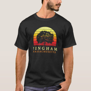 Evergreen Sunset Hingham Oak Tree Massachusetts Bu T-Shirt