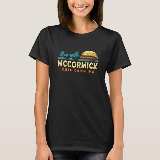 Evergreen Sunset Mccormick Forest South Carolina W T-Shirt (Front)