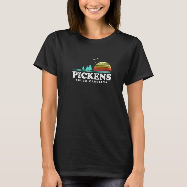 Evergreen Sunset Pickens Forest South Carolina Woo T-Shirt (Front)