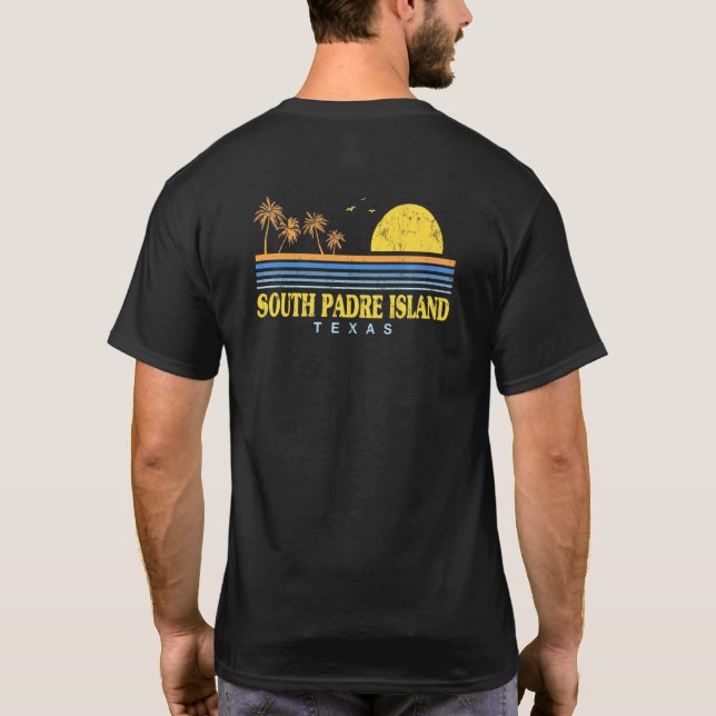 Evergreen Sunset South Padre Island Beach Beach Te T-Shirt (Back)