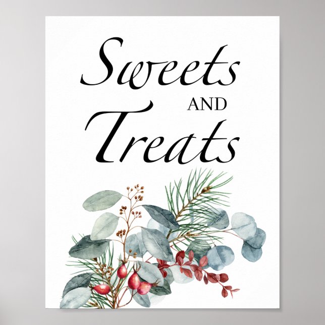  Evergreen sweets and treats baby shower Poster (Front)
