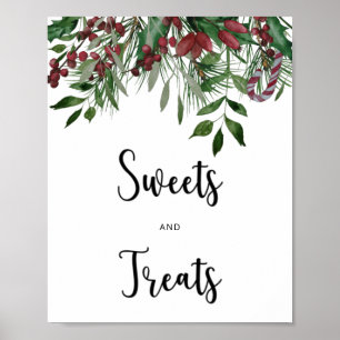 Evergreen sweets and treats baby shower poster