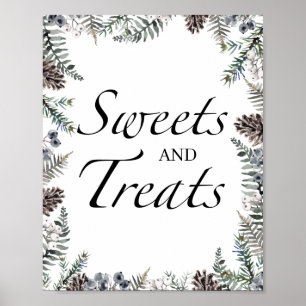 Evergreen sweets and treats winter baby shower Poster