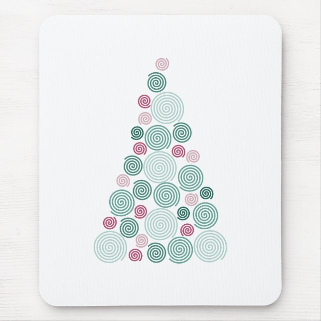 Evergreen Swirl Mouse Mat (Front)