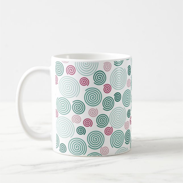 Evergreen Swirl (Pattern) Coffee Mug (Left)