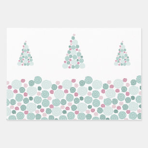 Evergreen Swirl (Pattern) Wrapping Paper Sheet