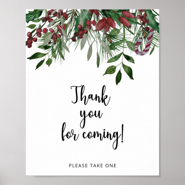 Evergreen Thank you for coming Poster (Front)