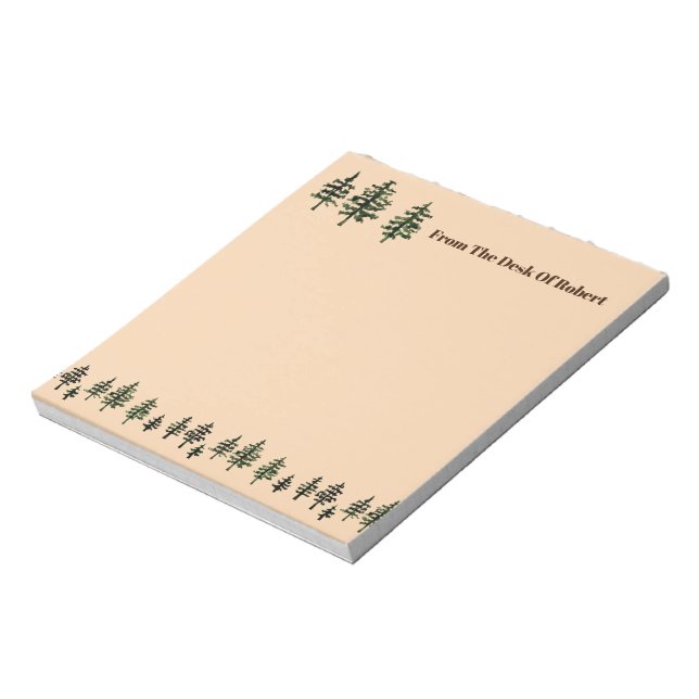 Evergreen Trees 5.5" x 6" Notepad - 40 pages (Rotated)