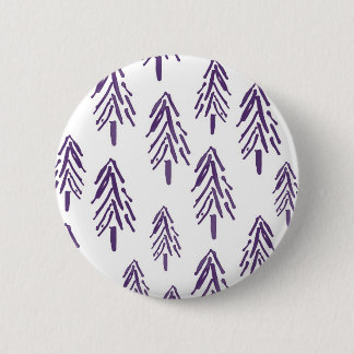 Evergreen Trees in Purple 6 Cm Round Badge