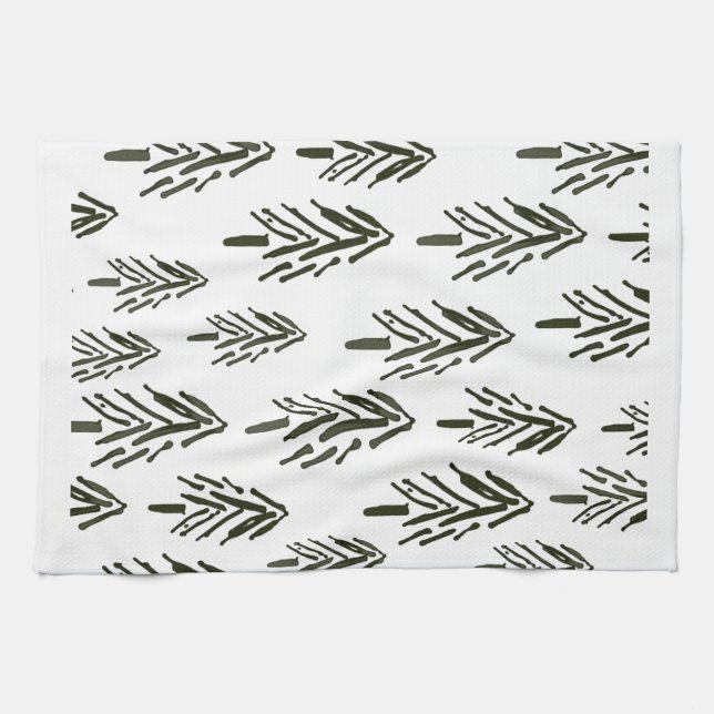 Evergreen trees tea towel (Horizontal)