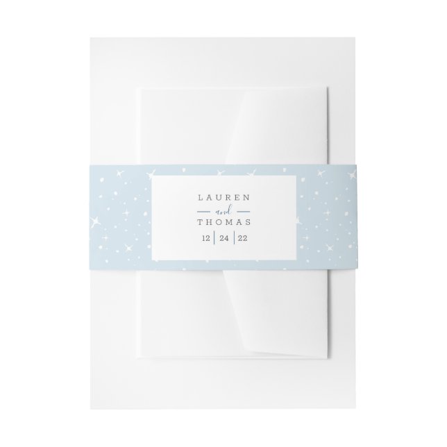 Evergreen Watercolor Rustic Tree Wedding Invitation Belly Band (Front Example)