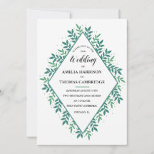 Evergreen Wedding Invitation