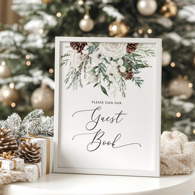 Evergreen wedding sign the Guest Book Poster (Creator Uploaded)