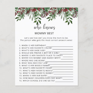 Evergreen Who knows mummy best