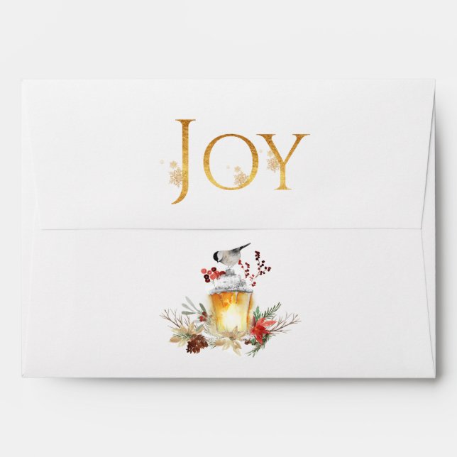 Evergreen - Wintertide Woodland Christmas Envelope (Back (Top Flap))