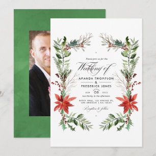 Evergreen - Wintertide Woodland Christmas Wedding Invitation