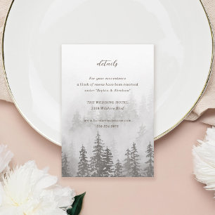 Evergreens in the Fog Forest Grey Brown Enclosure Card