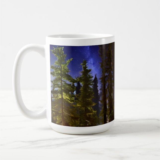Evergreens In The Moonlight  Coffee Mug (Left)