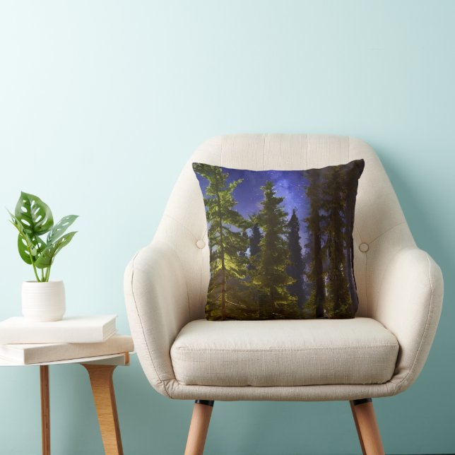 Evergreens In The Moonlight  Cushion (Chair)
