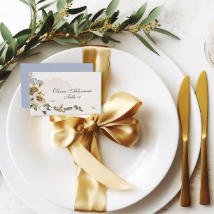 Everlasting Dried Summer Floral Budget Wedding Place Card