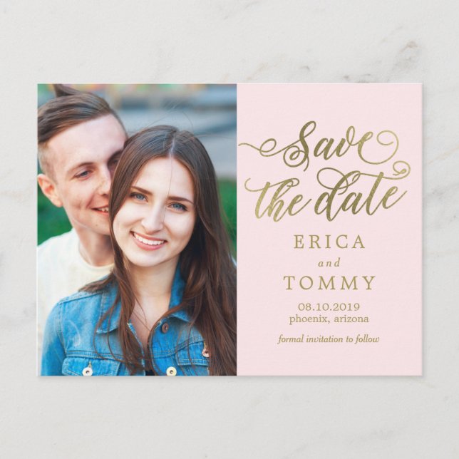 Everlasting EDITABLE COLOR Save The Date Postcard (Front)