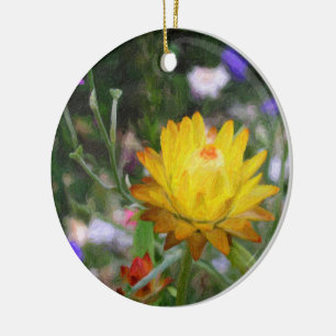 Everlasting flower. ceramic tree decoration