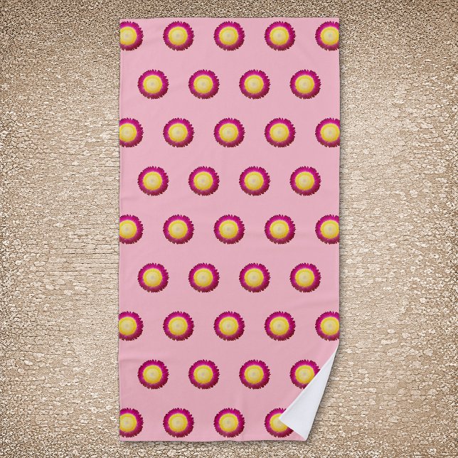 Everlasting Flower Seamless Pattern on Beach Towel (Creator Uploaded)