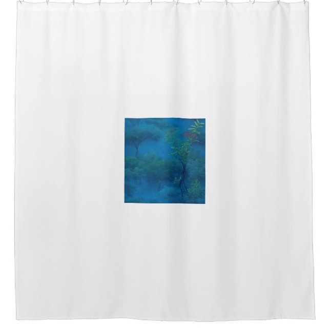 Everlasting Lake in the Cedar Forest Shower Curtain (Front)