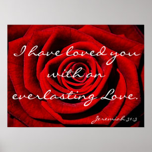Everlasting love bible verse reminder poster