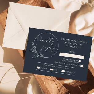 Everlasting Love   Deep Blue    RSVP Card