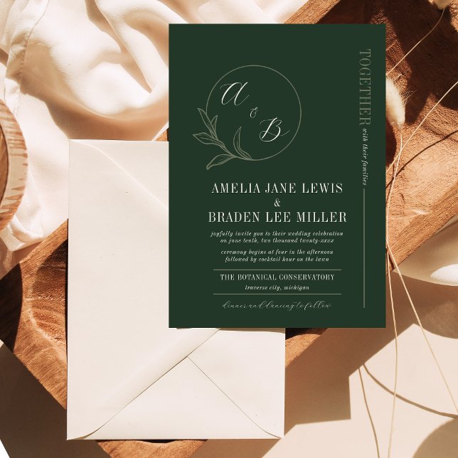 Everlasting Love | Deep Green | Wedding Invite (Creator Uploaded)
