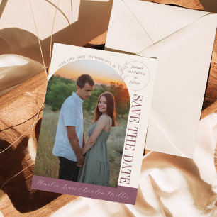 Everlasting Love   Deep Mauve Arch   Save The Date