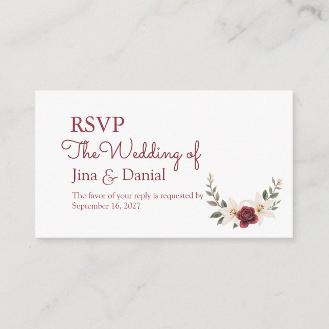 Everlasting Love Enclosure Card (Front)