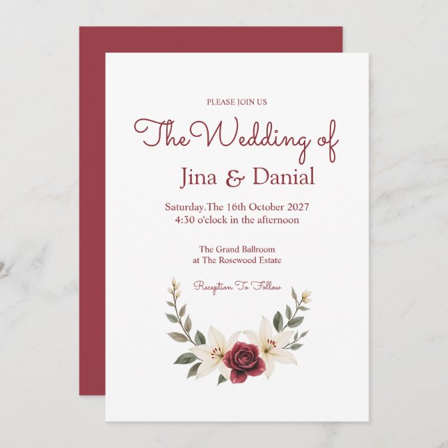 Everlasting Love Invitation (Front/Back)