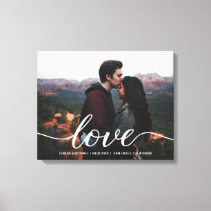"Everlasting Love" Personalised Wedding Welcome Ca Canvas Print