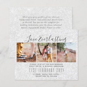 Everlasting Love PHOTO COLLAGE Wedding Event Invit