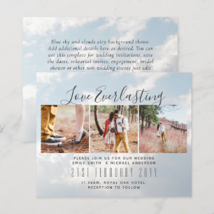 Everlasting Love PHOTO COLLAGE Wedding Event Invit