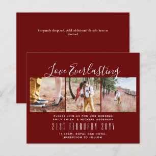 Everlasting Love PHOTO COLLAGE Wedding Event Invit