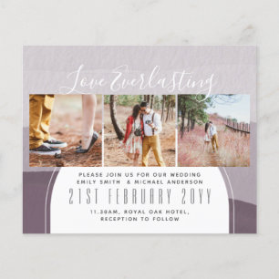 Everlasting Love PHOTO COLLAGE Wedding Event Invit