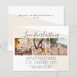 Everlasting Love PHOTO COLLAGE Wedding Event Invit