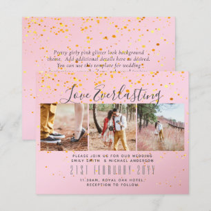 Everlasting Love PHOTO COLLAGE Wedding Event Invit