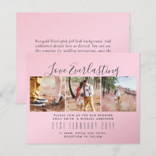 Everlasting Love PHOTO COLLAGE Wedding Event Invit