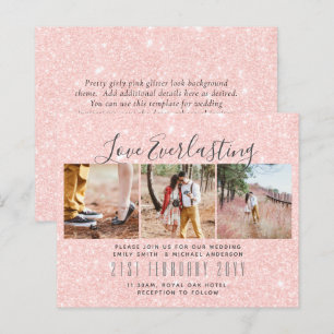 Everlasting Love PHOTO COLLAGE Wedding Event Invit